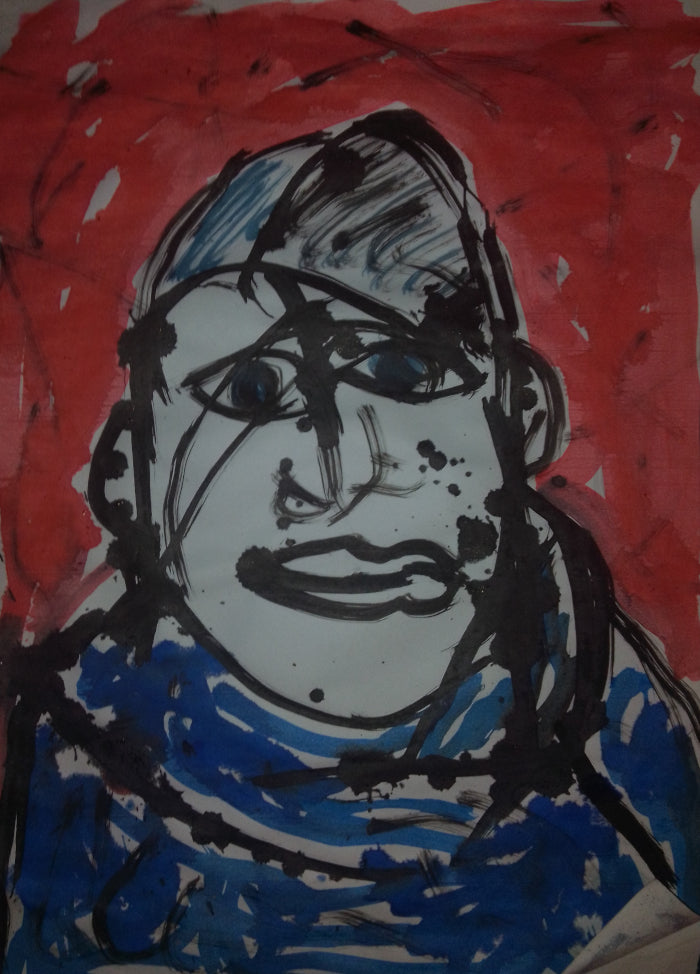 Thauma - Strange Face - 2025 - Acrylic Ink on Paper